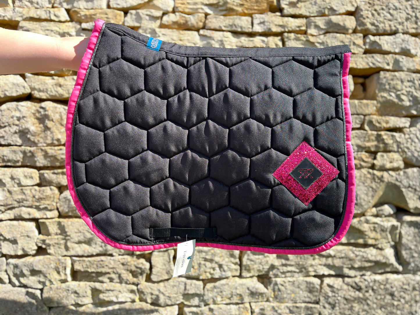 TAPIS MIXTE | Oxxer | Noir-fuchsia Diamant | Cheval-Poney D