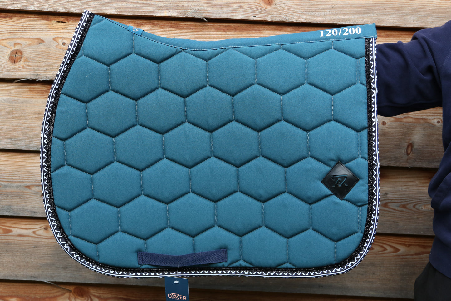 TAPIS MIXTE | Oxxer | Monogramme émeraude | cheval