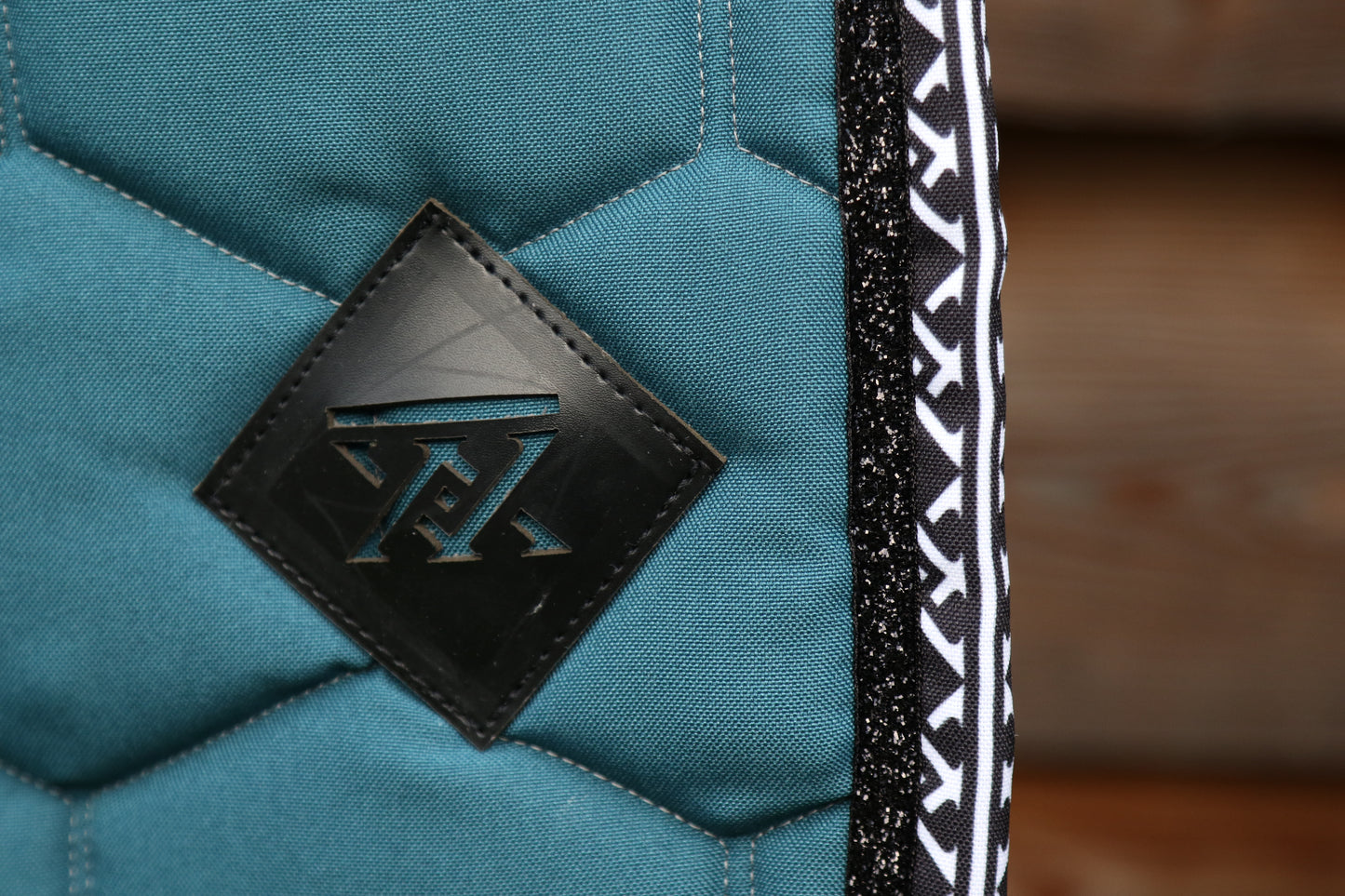 TAPIS MIXTE | Oxxer | Monogramme émeraude | cheval