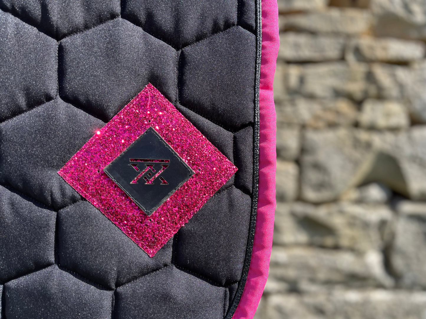 TAPIS MIXTE | Oxxer | Noir-fuchsia Diamant | Cheval-Poney D